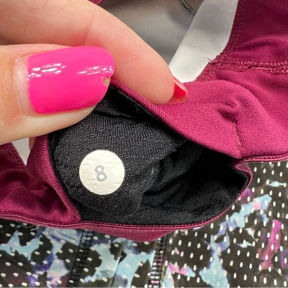 Lululemon What The Sport Bike Short Floral Tranquil Size 8 - Picture 6 of 6